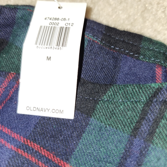 NWT OLD NAVY FAMILY PAJAMAS  mens flannel boxers with pockets. Size Medium - Picture 3 of 4